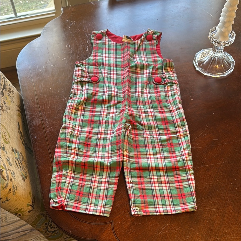 Plaid Kids Overalls